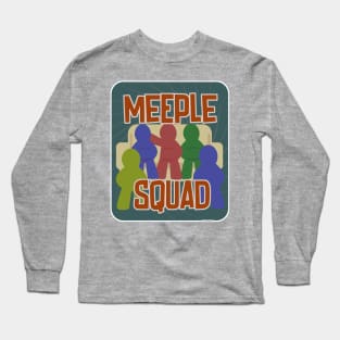 Meeple Squad Fun Boardgame Meeple Slogan Long Sleeve T-Shirt